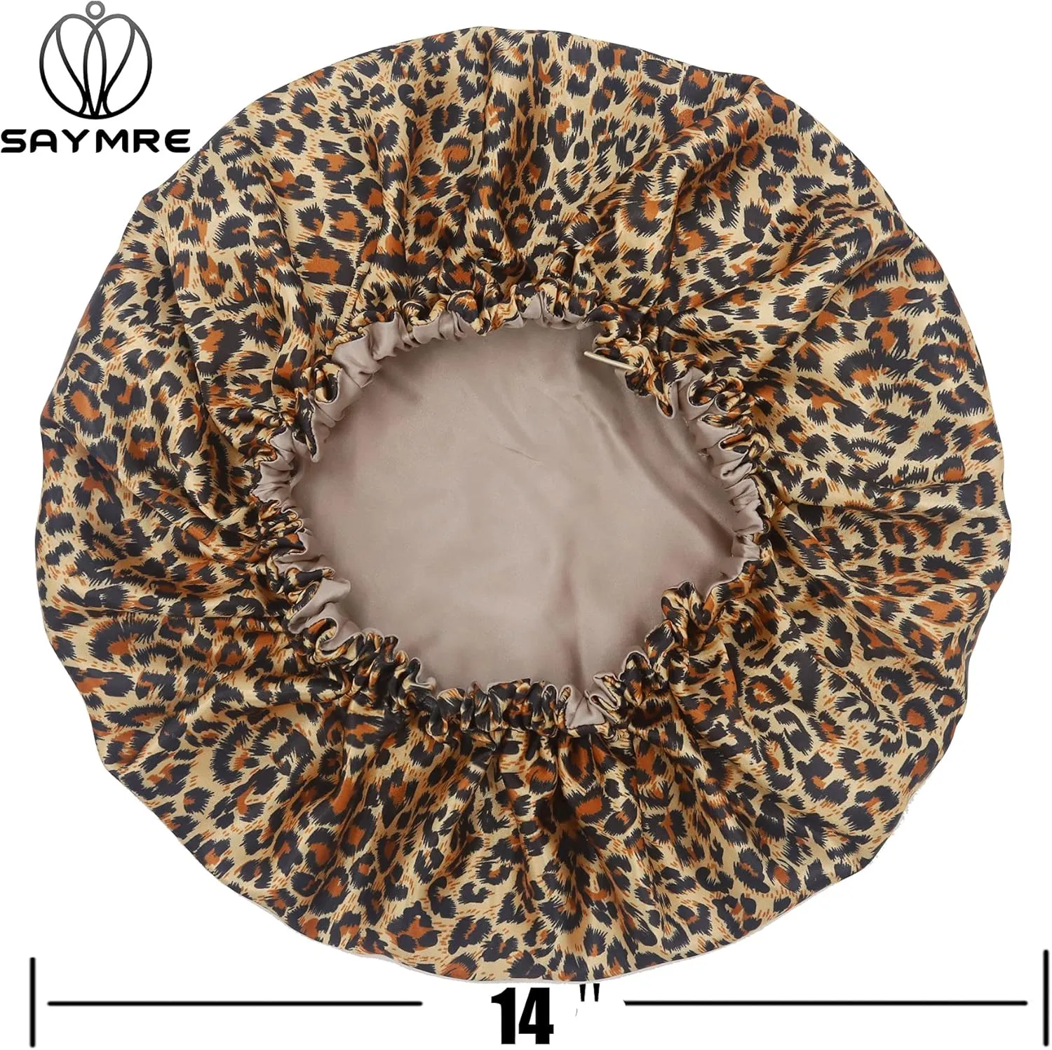 100% Mulberry Silk Lined Bonnet Adjustable Satin Sleep Cap 19 Momme Silk Bonnet for Women Curly,Long Hair Care