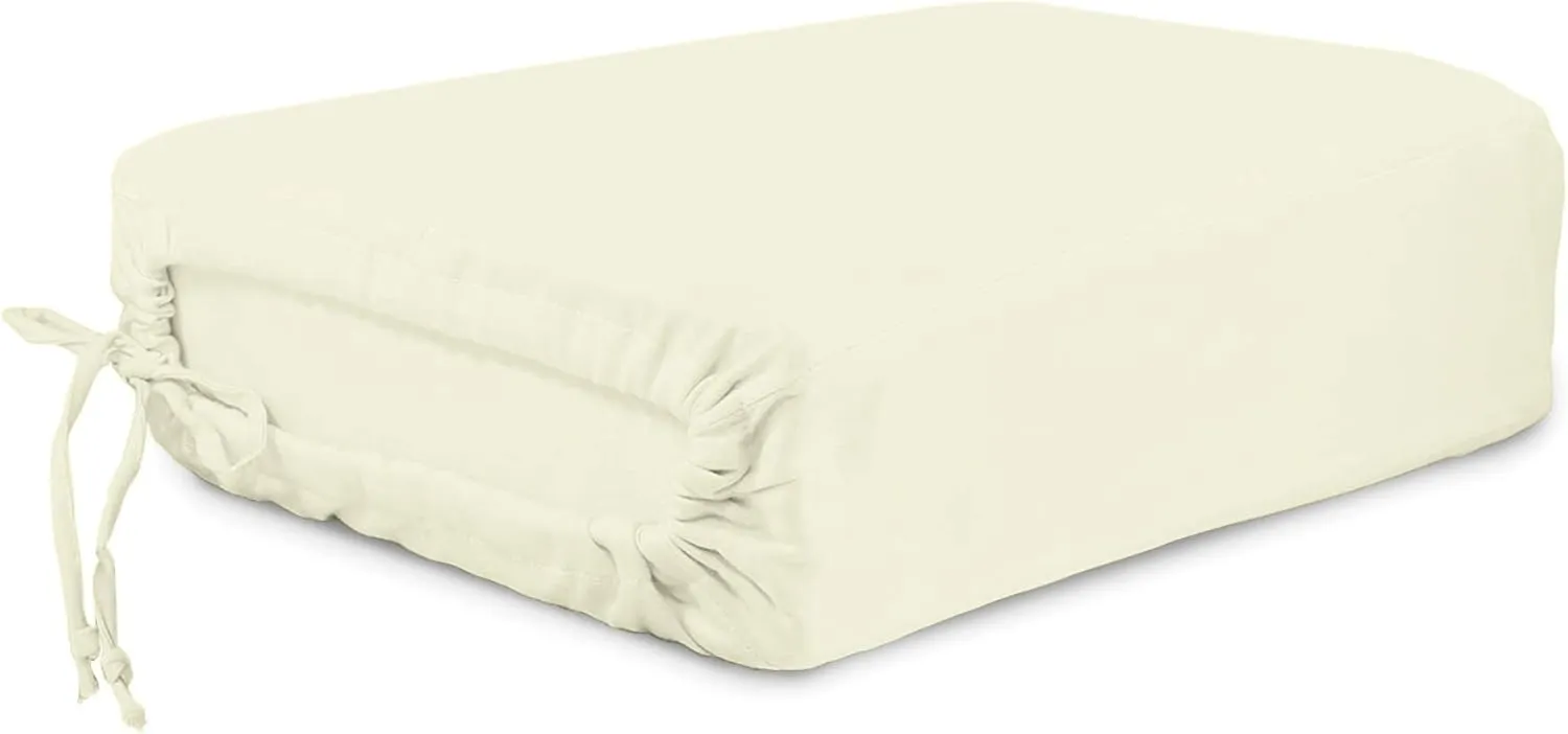 100% Organic Cotton Sheets Full Size - GOTS Certified Organic Bed Sheets with Deep Pocket 500 Thread Count and Cozy Sateen Weave Gets Softer with Each Wash - Luxury 4 Piece Set (Ivory, Full)