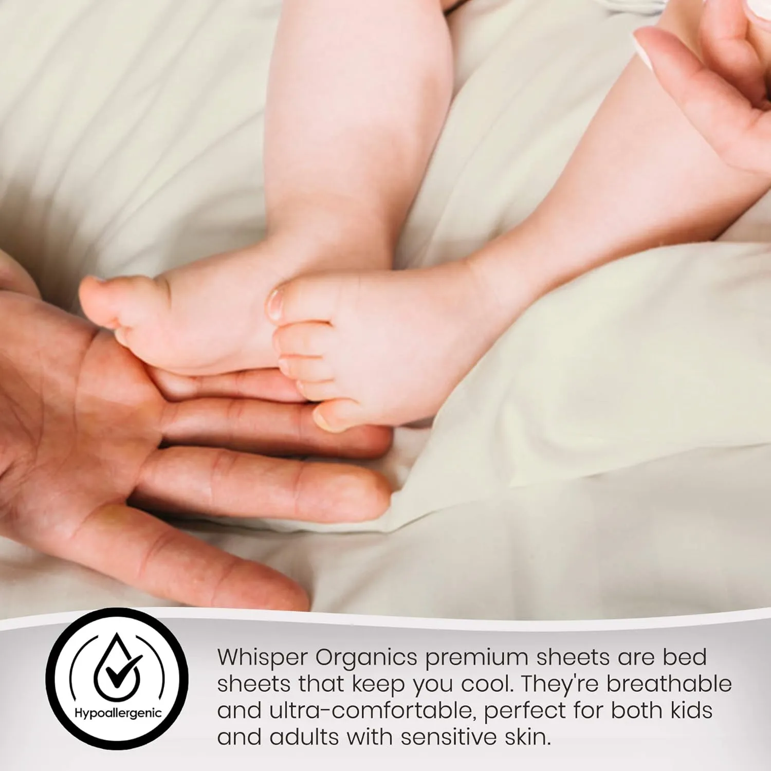 100% Organic Cotton Sheets Full Size - GOTS Certified Organic Bed Sheets with Deep Pocket 500 Thread Count and Cozy Sateen Weave Gets Softer with Each Wash - Luxury 4 Piece Set (Ivory, Full)