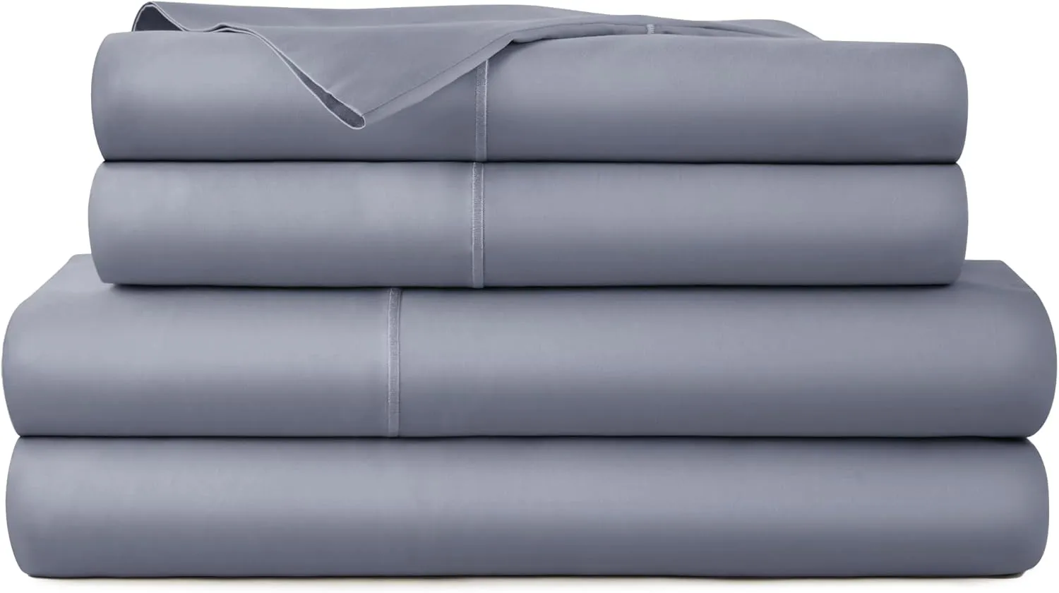 100% Organic Cotton Sheets Twin Size - GOTS Certified Organic Bed Sheets with Deep Pocket Breathable and Cozy Sateen Weave Gets Softer with Each Wash - Luxury 3 Piece Set (Mineral, Twin)