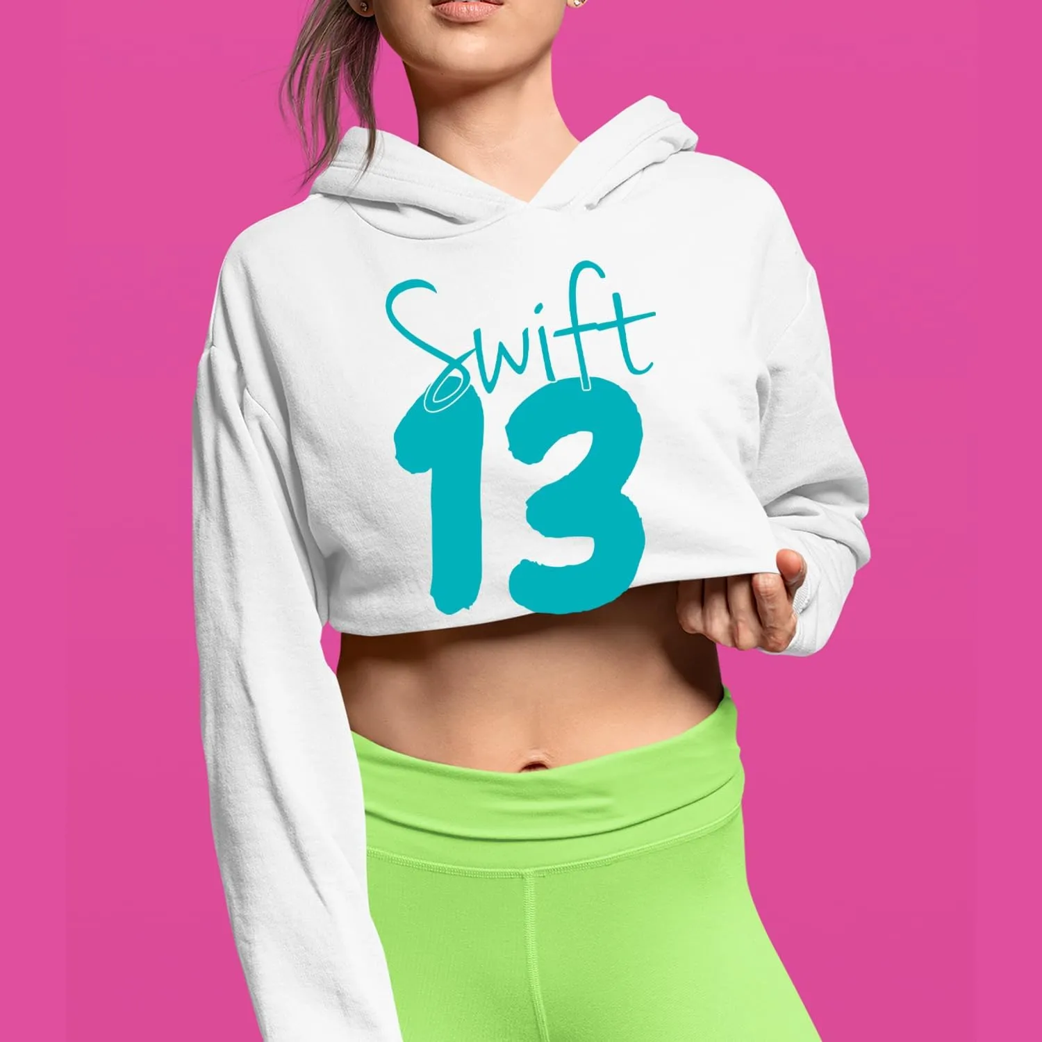 13 Swift 13 Lucky Number Era TTPD Cropped Fleece Hoodie, Soft & Cozy, Trendy Fit