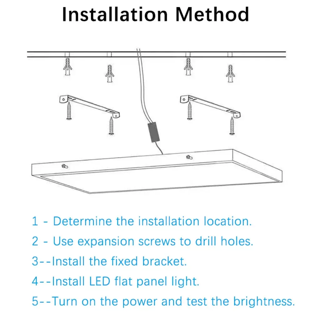 20W LED Flat Panel Light - Square Ceiling Lamp 300x300mm - Cold White Indoor Lighting AC175-265V