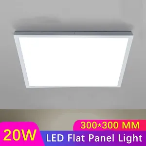 20W LED Flat Panel Light - Square Ceiling Lamp 300x300mm - Cold White Indoor Lighting AC175-265V