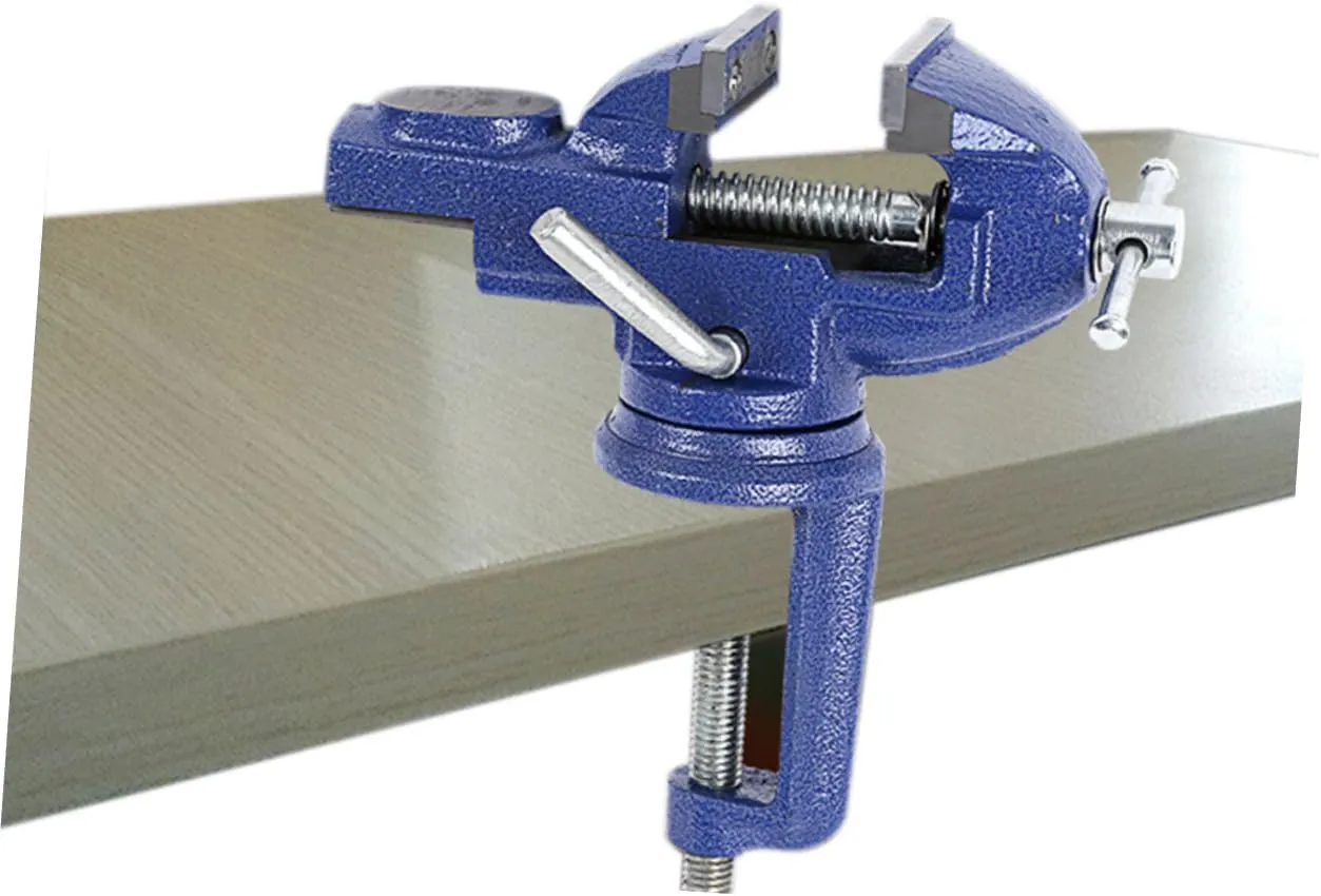 360 Degree Rotaty Mini Table Vise 1Pc Bench Clamp-on Vise Iron Die-Casting Household Vise for Wood Carving Portable