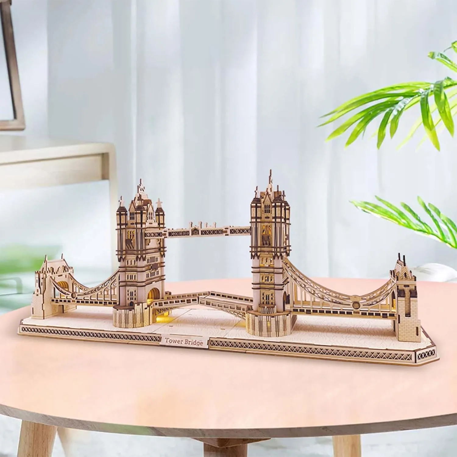 3D Wooden Puzzle for Adults, England Britain London Bridge Wood Architecture Model, DIY Mechanical Building Kit Craft Hobbies Toy, Birthday Festival Gift for Women Men, Home Decor, 450 PCS