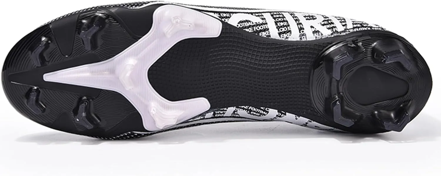 Adult Soccer Cleats Men-High-Tops Slip-On Lace Up Football Shoes for Youth Soccer Shoes Indoor Outdoor AG FG