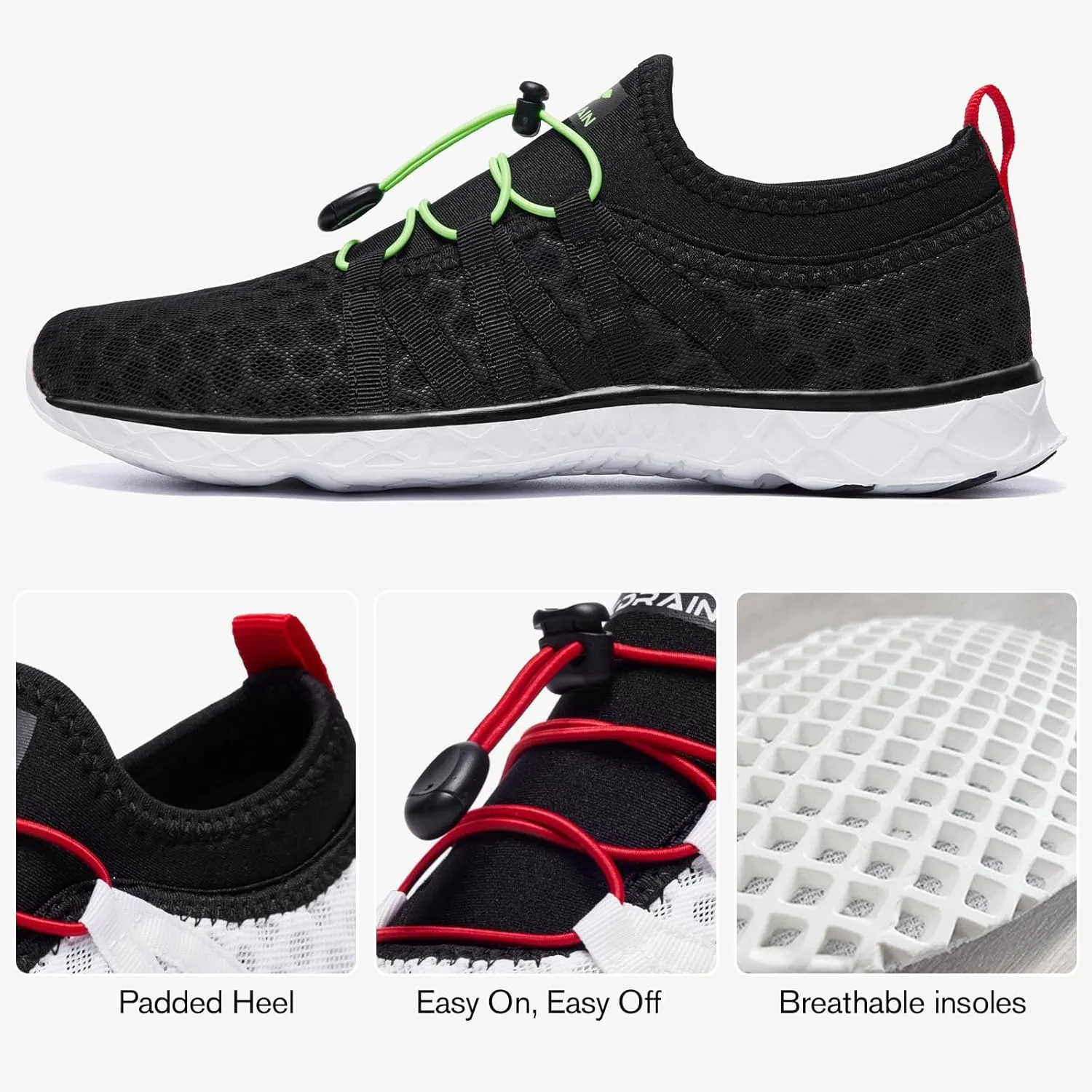 ALEADER Men's Quick Drying Aqua Water Shoes
