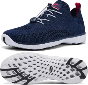 ALEADER Xdrain Men's Water Shoes Lightweight Pool Swim Shoes for Water Sport, Tennis, Walk & Travel