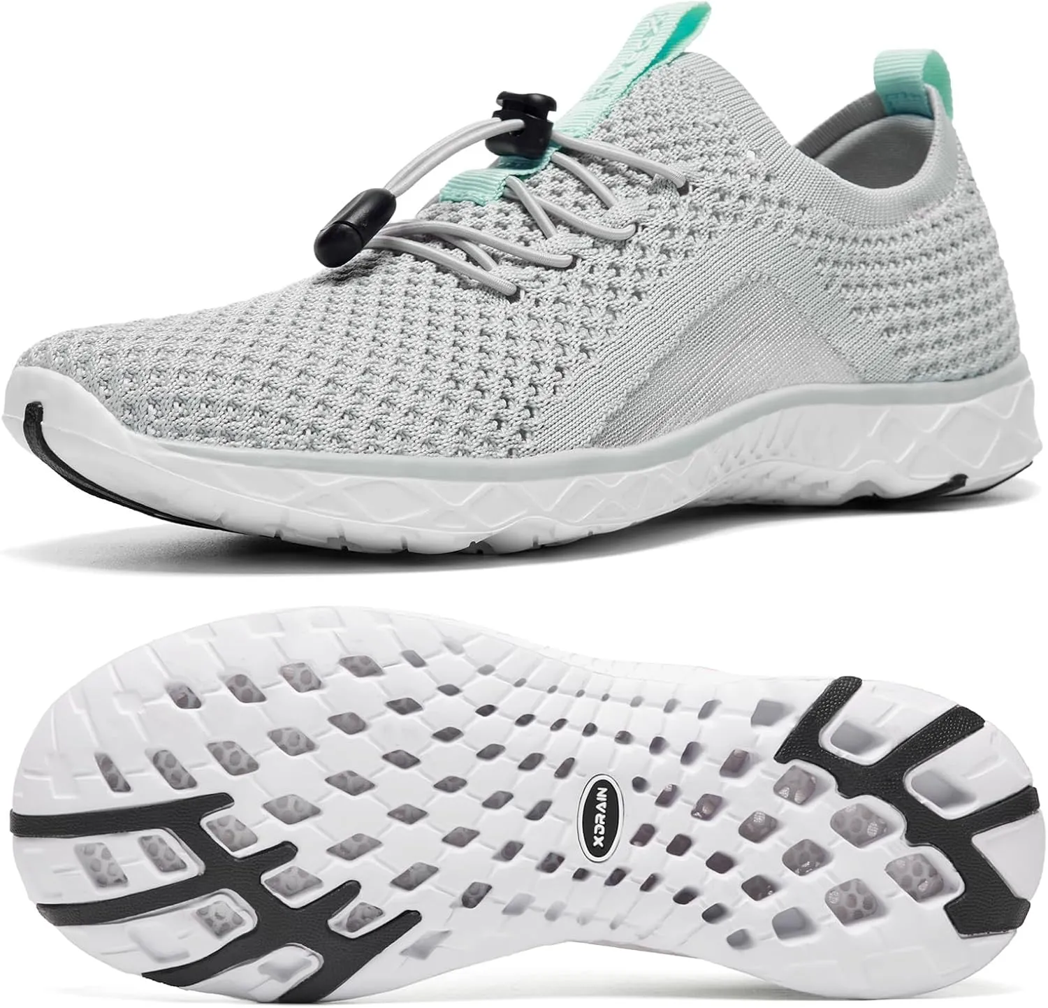 ALEADER Xdrain Women's Water Shoes Mesh Slip On Aqua Shoes for Beach, Swimming, Travel & Tennis