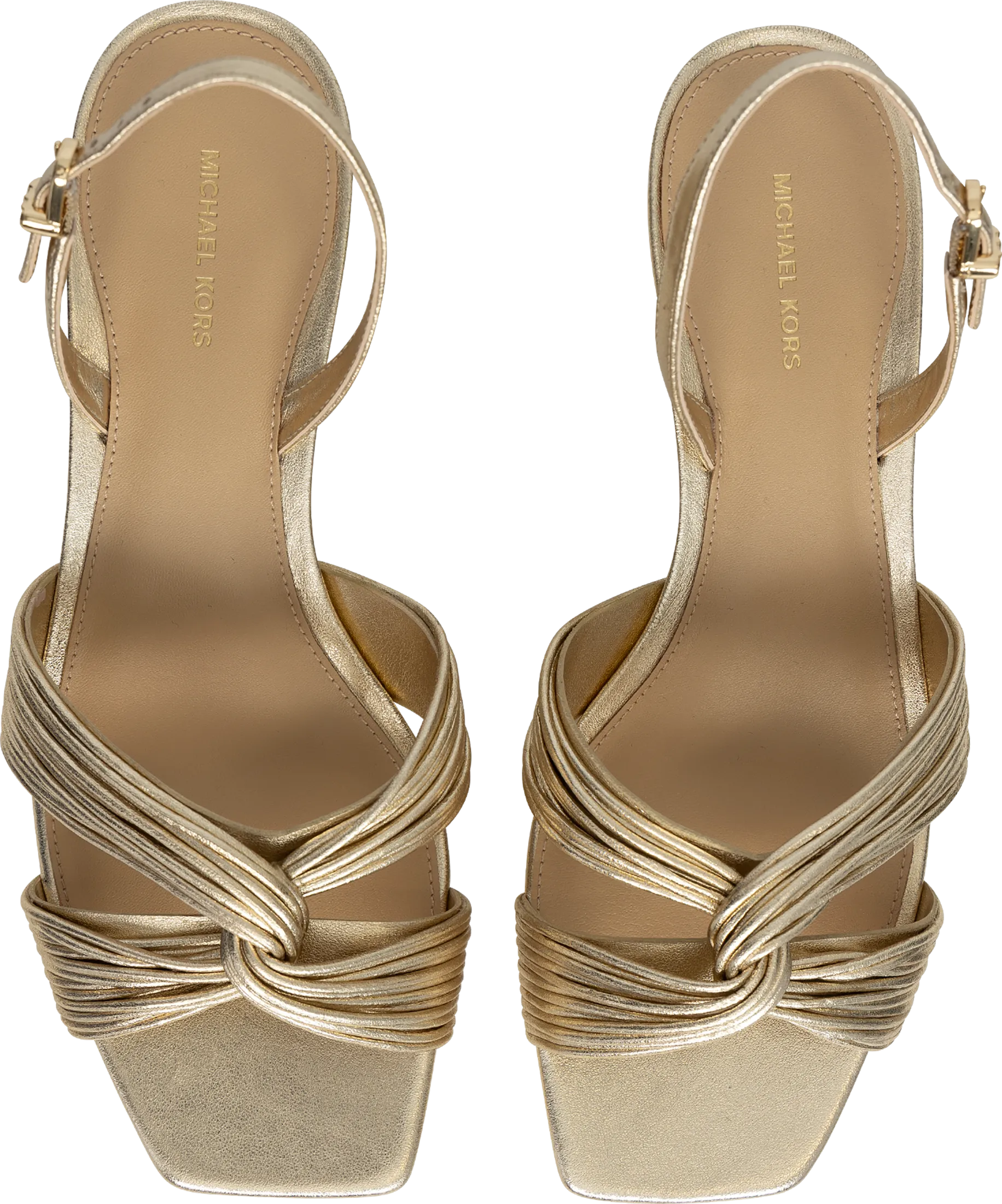 Alessia Kitten Sandal - Pale Gold