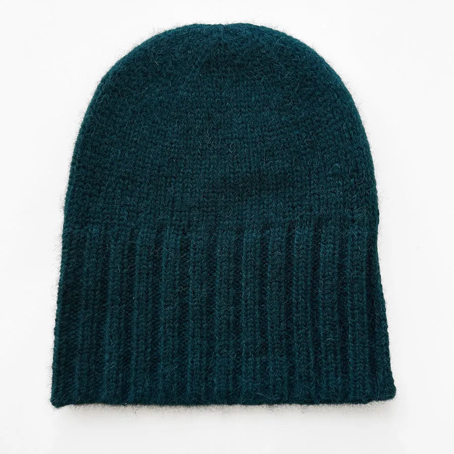 Alpaca Hand Knit Flat Hat