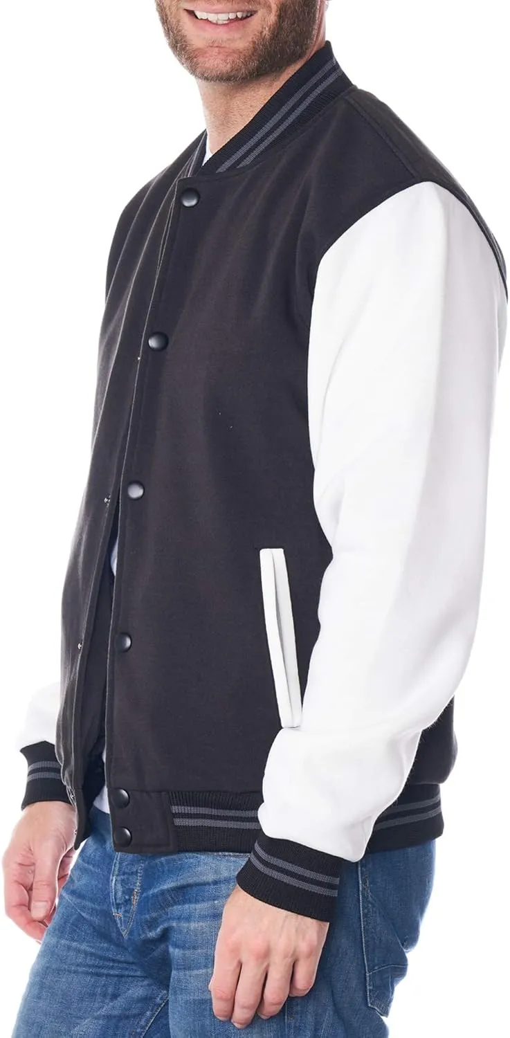 Alpine Swiss Tyler Men’s Varsity Jacket Classic Letterman Coat Baseball Bomber Jacket Lightweight Stylish Everyday Outerwear