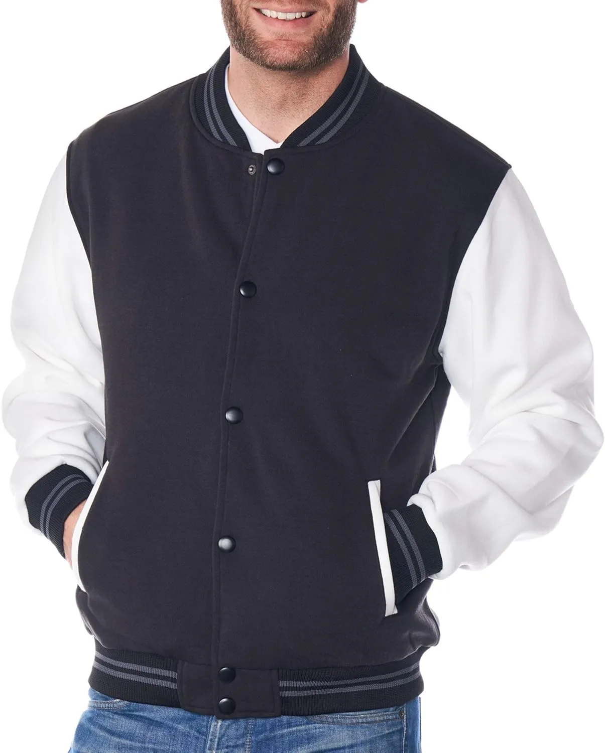 Alpine Swiss Tyler Men’s Varsity Jacket Classic Letterman Coat Baseball Bomber Jacket Lightweight Stylish Everyday Outerwear