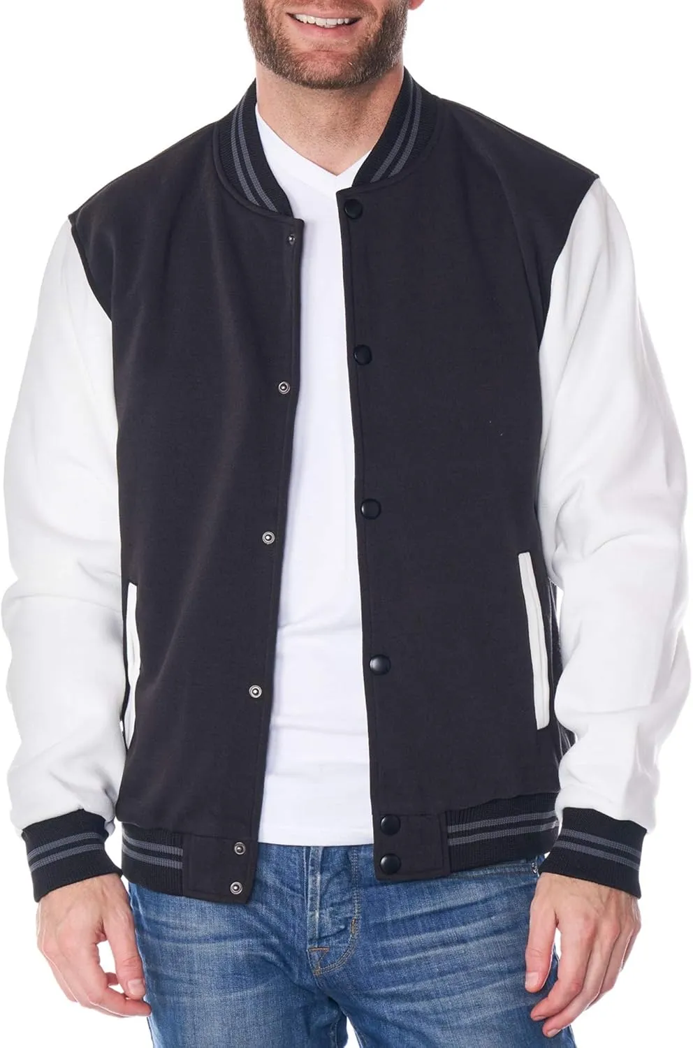 Alpine Swiss Tyler Men’s Varsity Jacket Classic Letterman Coat Baseball Bomber Jacket Lightweight Stylish Everyday Outerwear