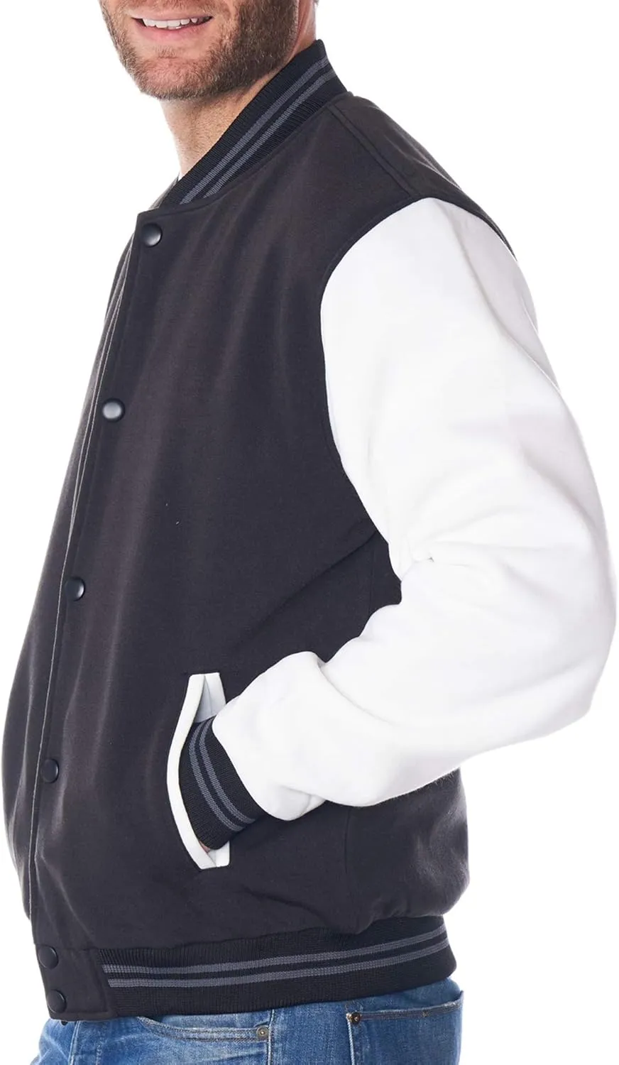 Alpine Swiss Tyler Men’s Varsity Jacket Classic Letterman Coat Baseball Bomber Jacket Lightweight Stylish Everyday Outerwear