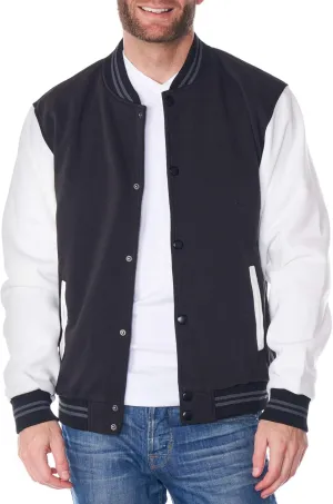 Alpine Swiss Tyler Men’s Varsity Jacket Classic Letterman Coat Baseball Bomber Jacket Lightweight Stylish Everyday Outerwear