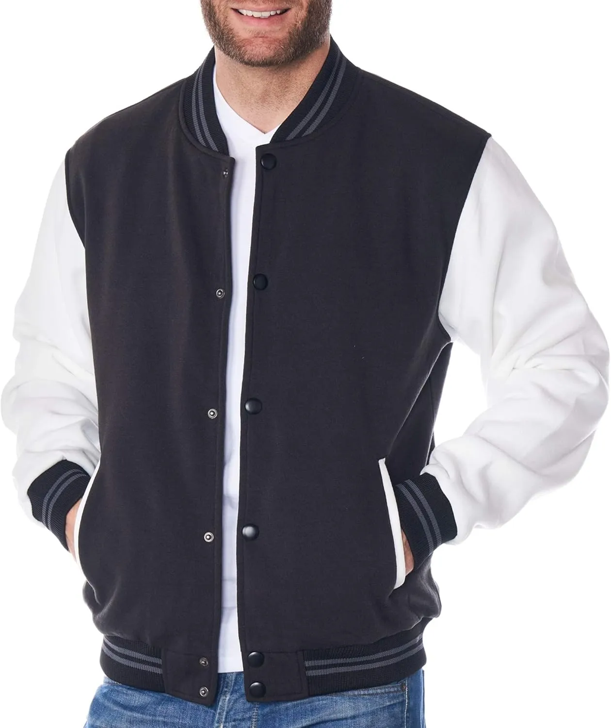 Alpine Swiss Tyler Men’s Varsity Jacket Classic Letterman Coat Baseball Bomber Jacket Lightweight Stylish Everyday Outerwear