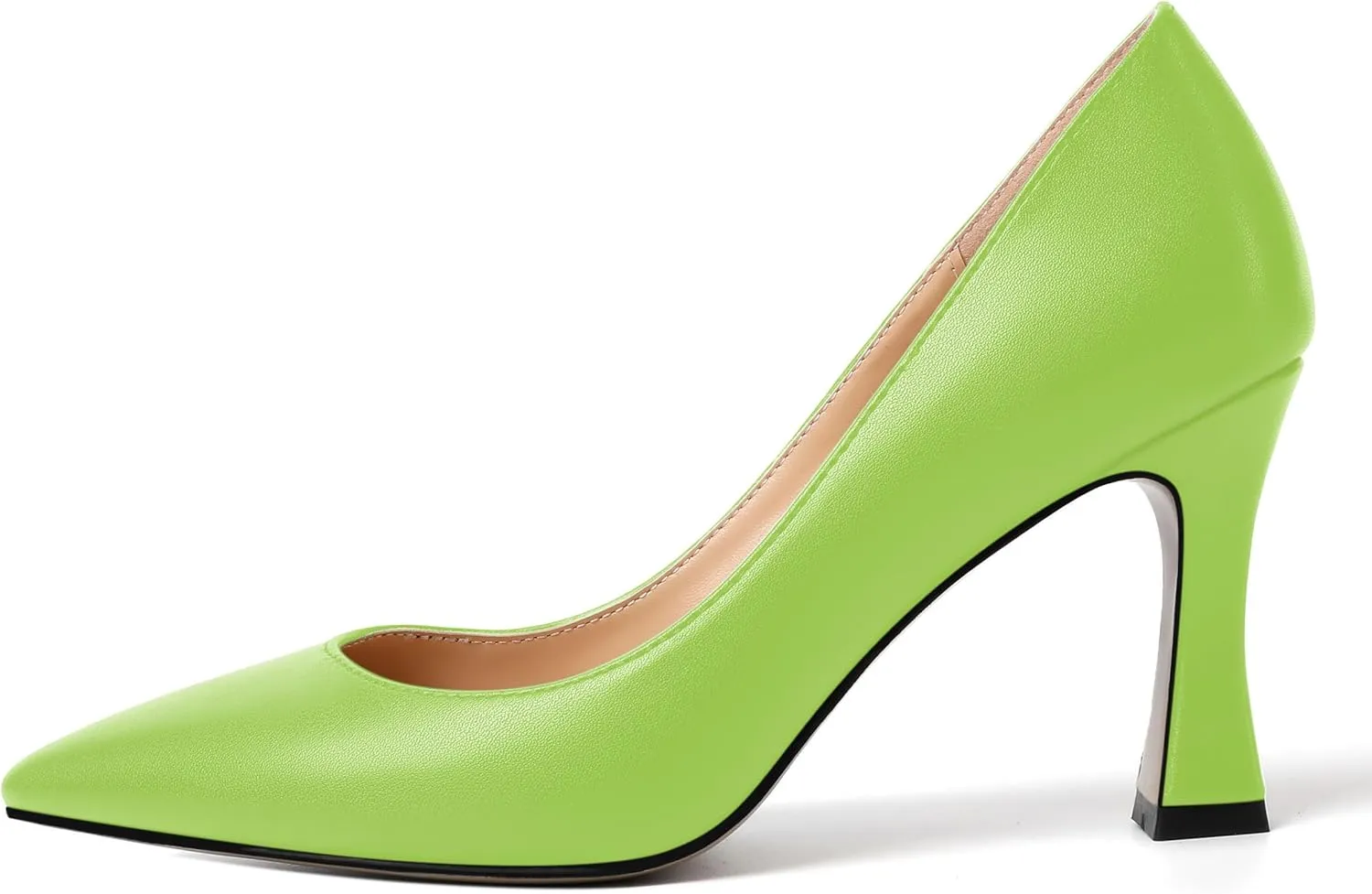 AMBELIGHT Womens Slip On Dress Pointed Toe Suede Wedding Stiletto High Heel Pumps Shoes 3.3 Inch