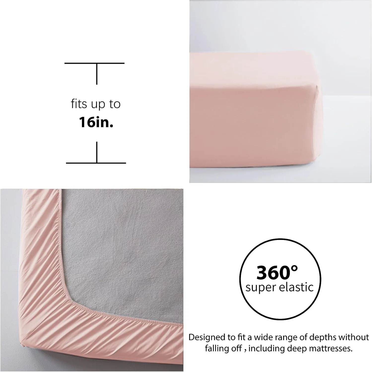 Anluoer Queen Comforter Set 7 Piece, Pink Bed in a Bag with Sheets, All Season Ruffle Shabby Chic Bedding Sets with 1 Comforter, 2 Pillow Shams, 2 Pillowcases, 1 Flat Sheet, 1 Fitted Sheet