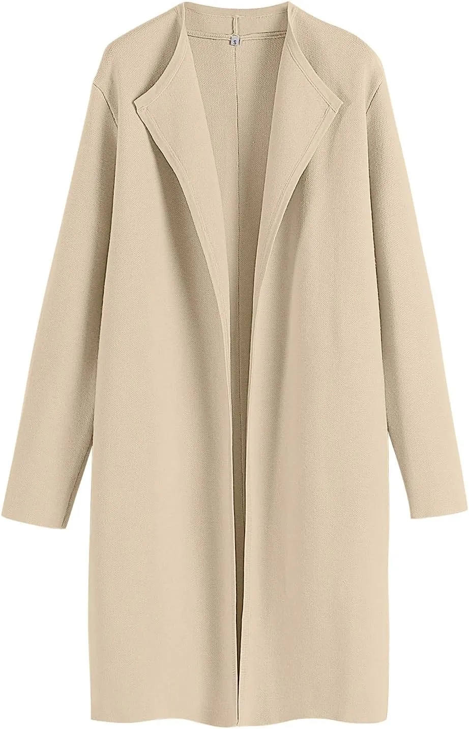 ANRABESS Women's Cardigans Sweater 2024 Casual Lapel Open Front Knit Warm Wool Coatigan Jacket Long Blazer Coat