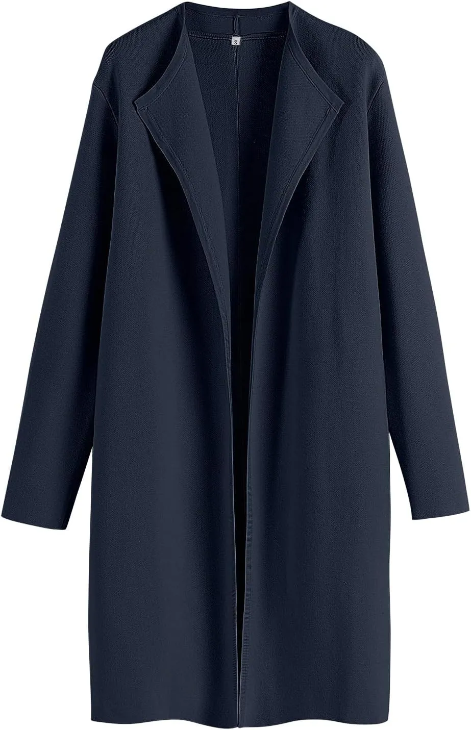 ANRABESS Women's Cardigans Sweater 2024 Casual Lapel Open Front Knit Warm Wool Coatigan Jacket Long Blazer Coat