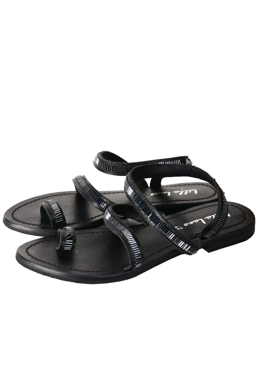 Antina Beaded Flat Sandal