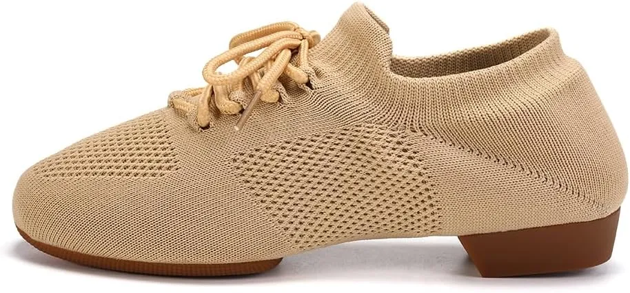 AOQUNFS Practice Dance Shoes Slip on Dance Shoes for Women Split Sole Jazz Shoes for Girl,XD-Model XD