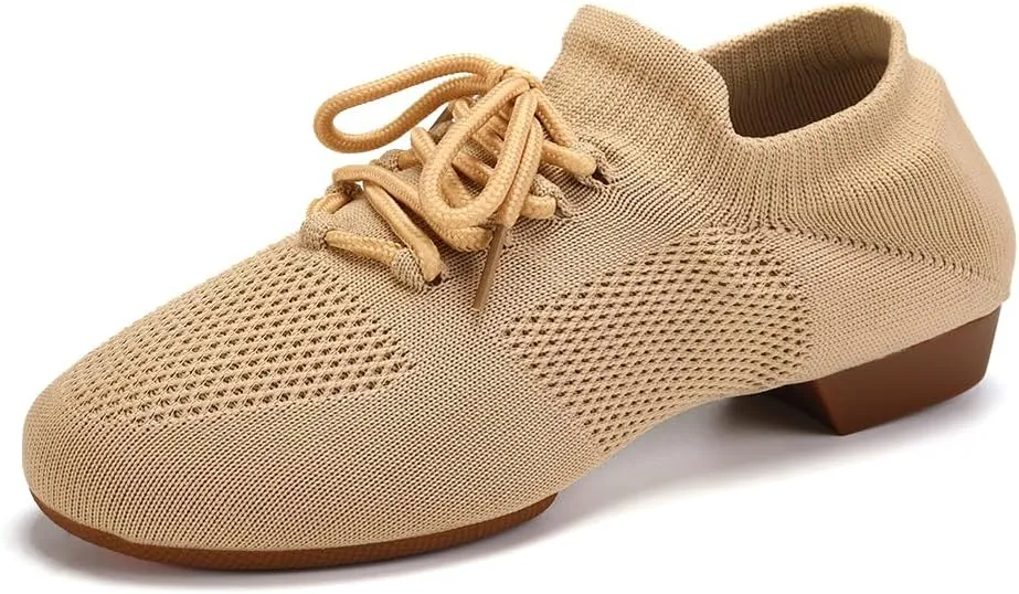 AOQUNFS Practice Dance Shoes Slip on Dance Shoes for Women Split Sole Jazz Shoes for Girl,XD-Model XD
