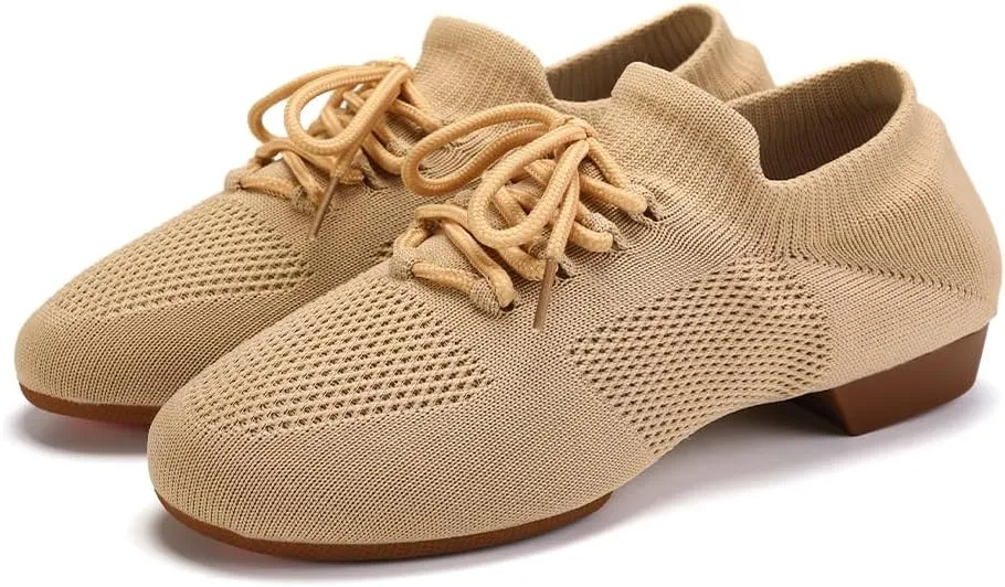 AOQUNFS Practice Dance Shoes Slip on Dance Shoes for Women Split Sole Jazz Shoes for Girl,XD-Model XD