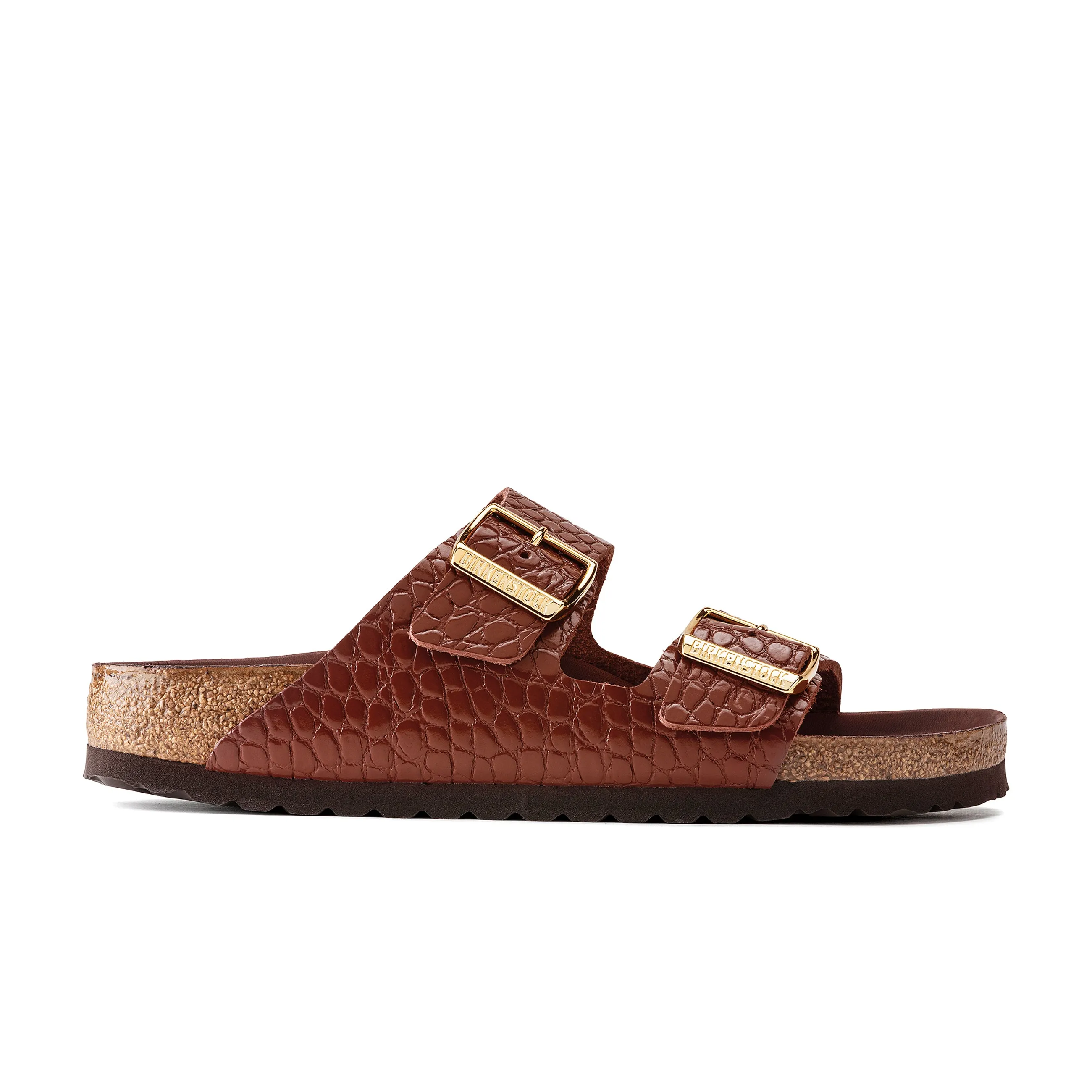 Arizona Semi Exquisite Hot Chocolate Embossed Natural Leather