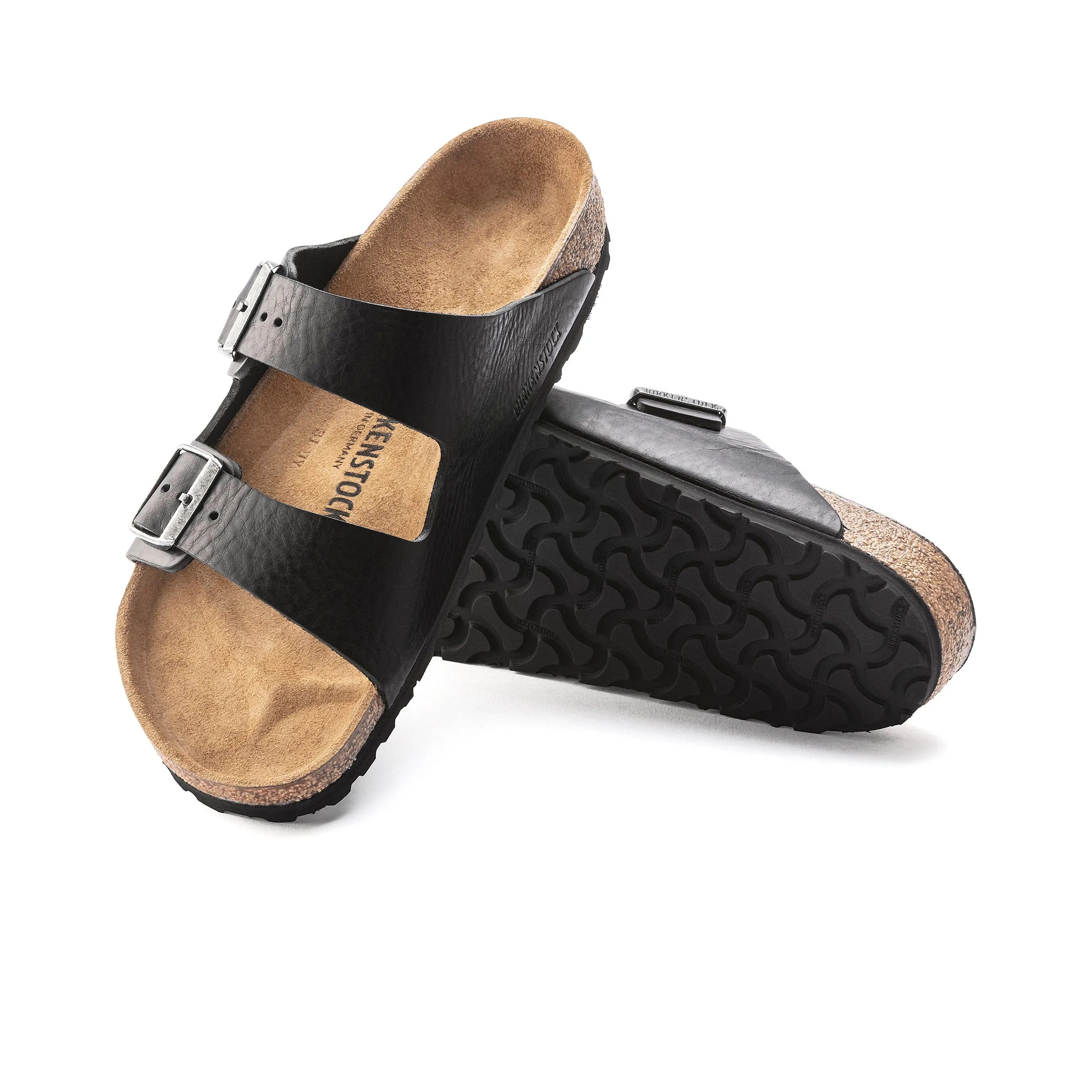 Arizona Vintage Wood Black Natural Leather