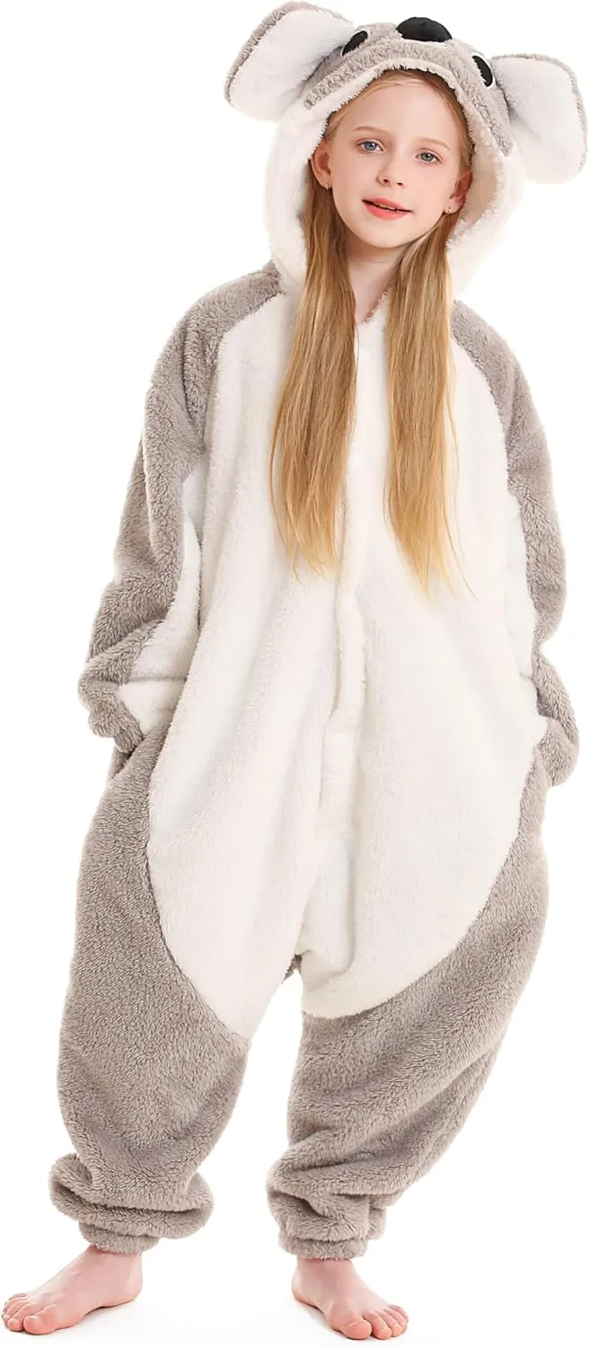 ATOZ Onesie for Kids, Animal Pajamas Halloween Cosplay Costume for Girls Boys