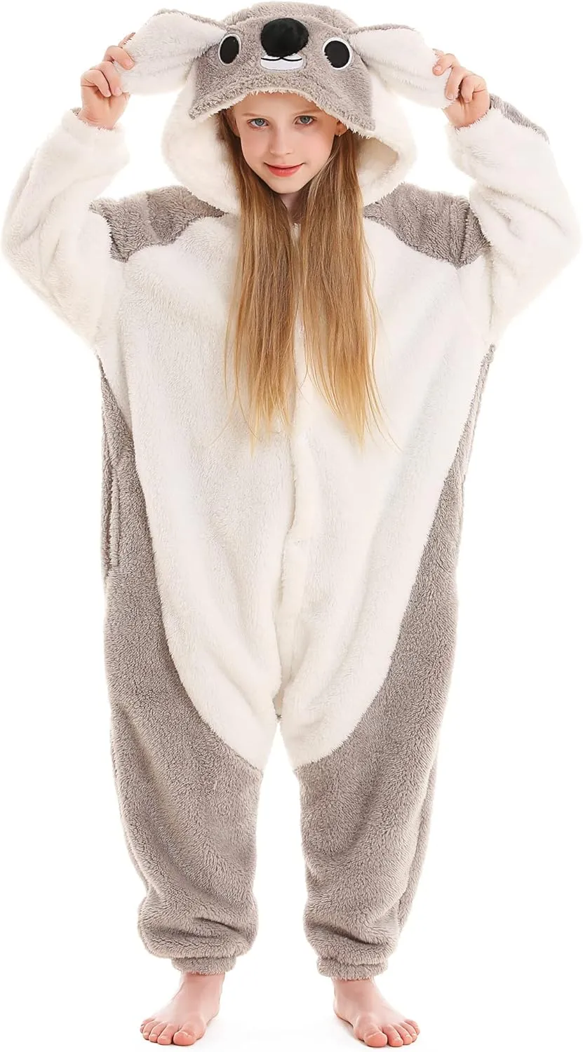ATOZ Onesie for Kids, Animal Pajamas Halloween Cosplay Costume for Girls Boys