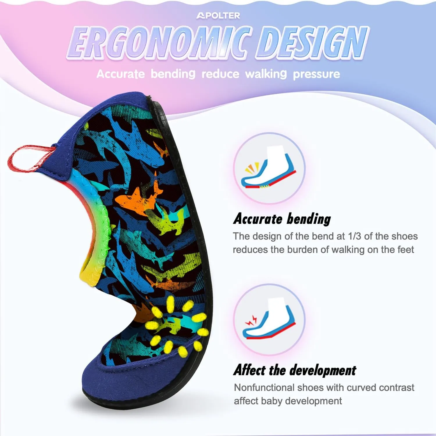Baby Boys and Girls Swim Water Shoes Barefoot Aqua Socks Non-Slip for Beach Pool Toddler Kids