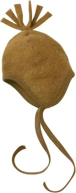 Baby Winter Hat with Ties: Toddler Infant Ear Protection Hat 6-24 Months, Organic Merino Wool Fleece