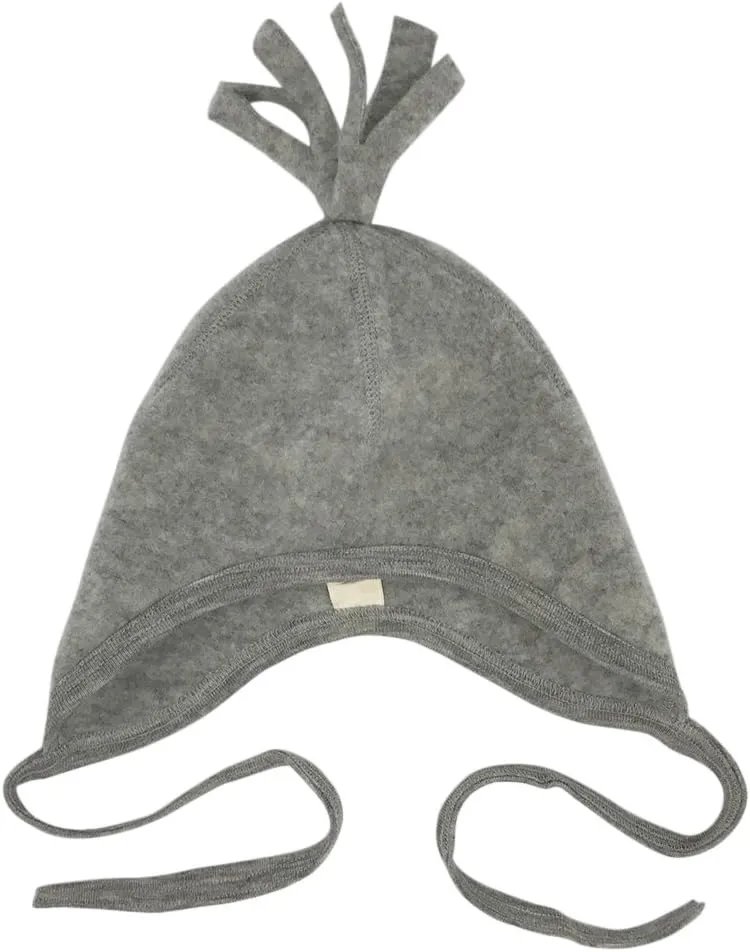 Baby Winter Hat with Ties: Toddler Infant Ear Protection Hat 6-24 Months, Organic Merino Wool Fleece