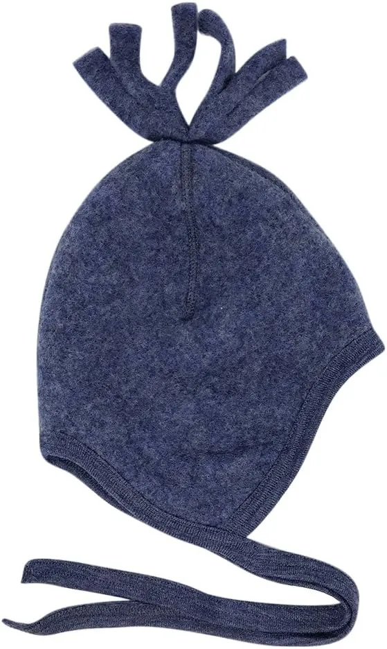 Baby Winter Hat with Ties: Toddler Infant Ear Protection Hat 6-24 Months, Organic Merino Wool Fleece