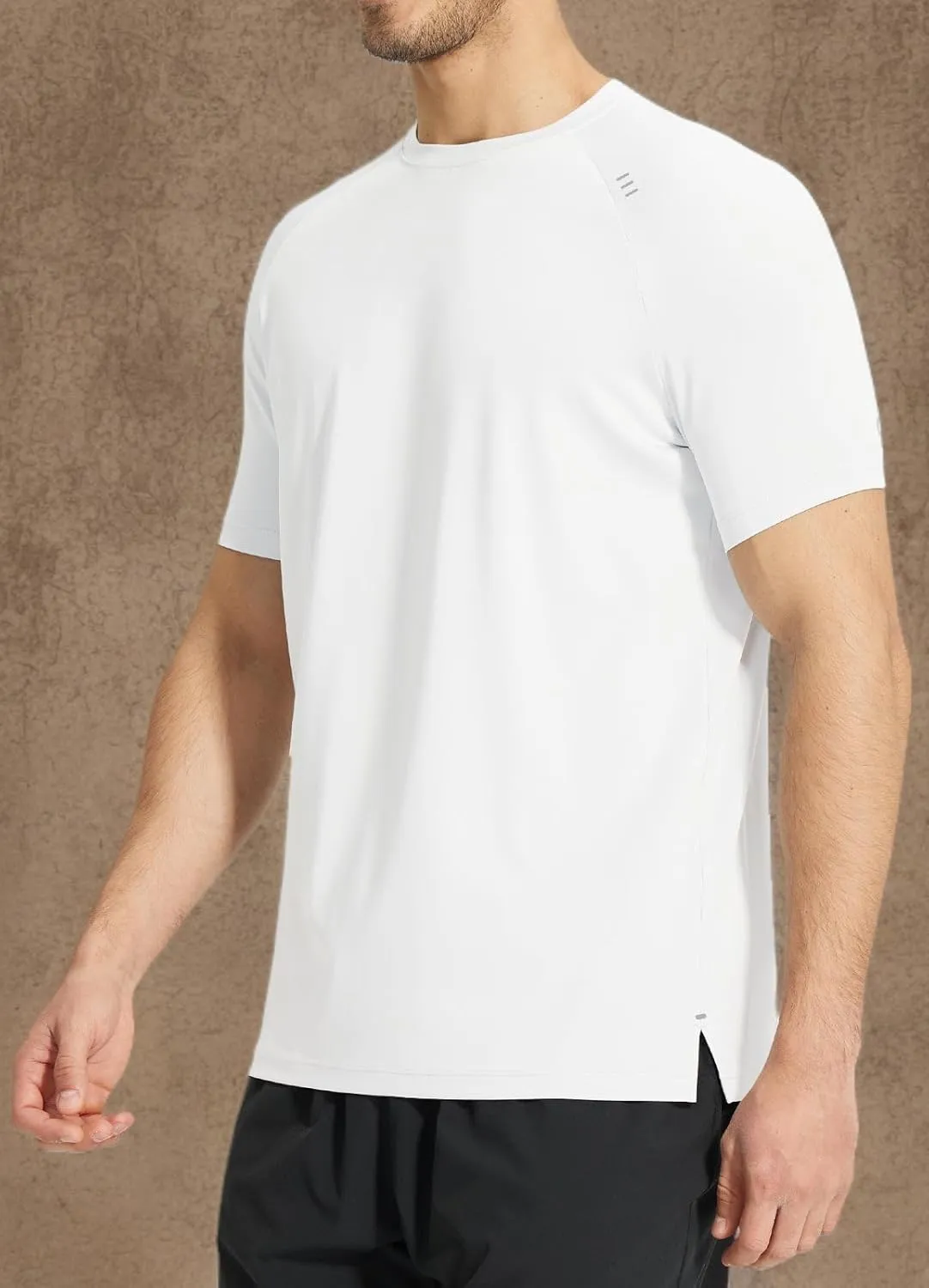 baleaf Men's Running Shirts Short Sleeve Quick Dry Workout Tops Athletic Sun Protection T-Shirt UPF 50  Moisture Wicking