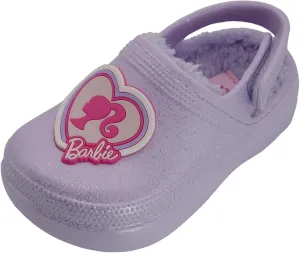 Barbie Toddler Girls' Faux Fur Lined Clogs with Adjustable Strap – Comfortable, Cozy, and Stylish Slip-On Shoes