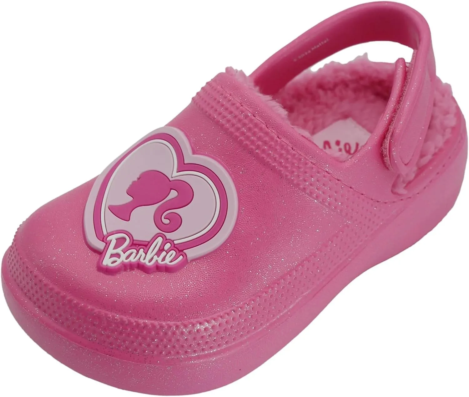 Barbie Toddler Girls' Faux Fur Lined Clogs with Adjustable Strap – Comfortable, Cozy, and Stylish Slip-On Shoes