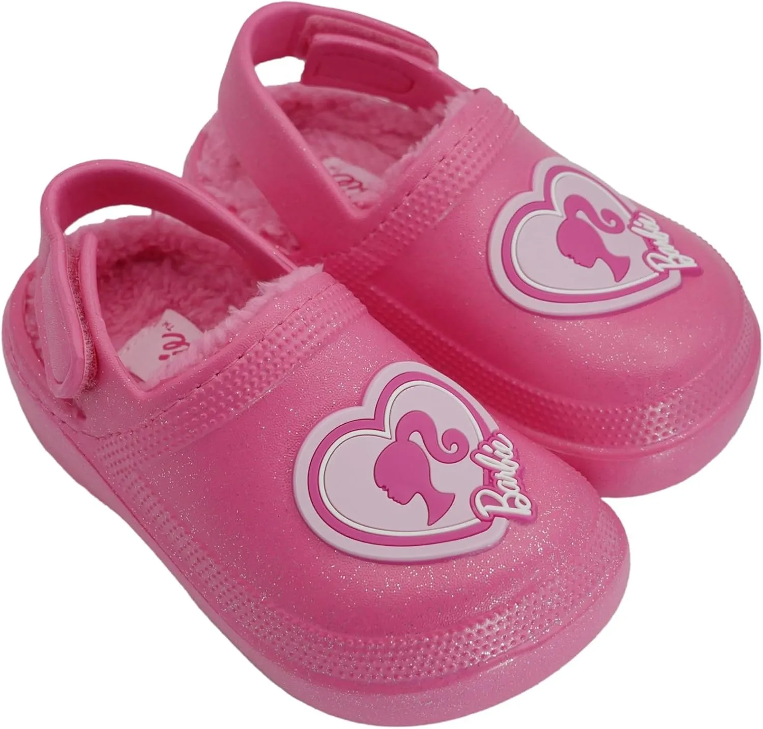 Barbie Toddler Girls' Faux Fur Lined Clogs with Adjustable Strap – Comfortable, Cozy, and Stylish Slip-On Shoes