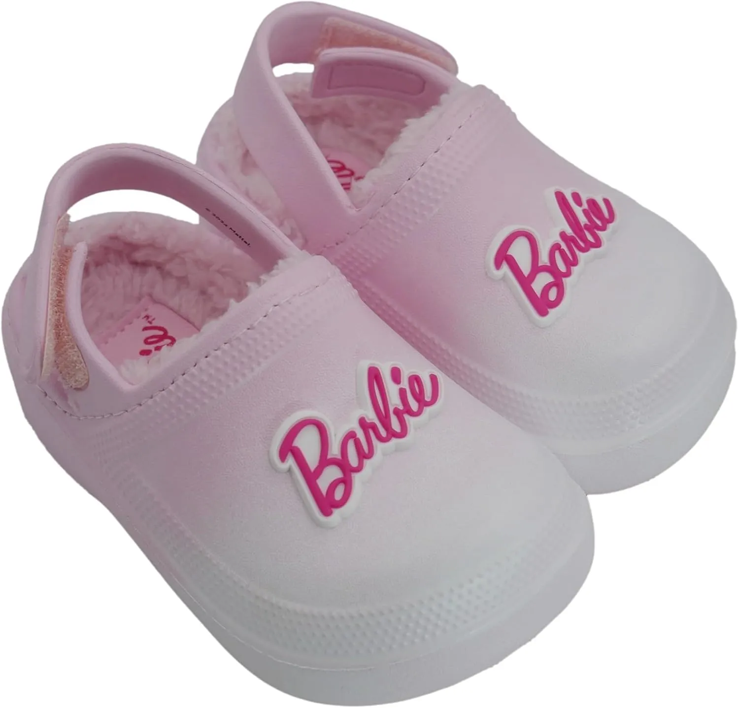 Barbie Toddler Girls' Faux Fur Lined Clogs with Adjustable Strap – Comfortable, Cozy, and Stylish Slip-On Shoes