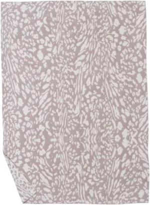Barefoot Dreams® CozyChic® Fauna Leopard Throw, Dusty Mauve-Cream, 54"x72"