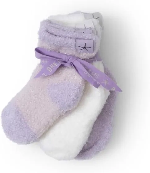Barefoot Dreams Unisex Baby CozyChic Lite Infant 3-Pack Sock Set