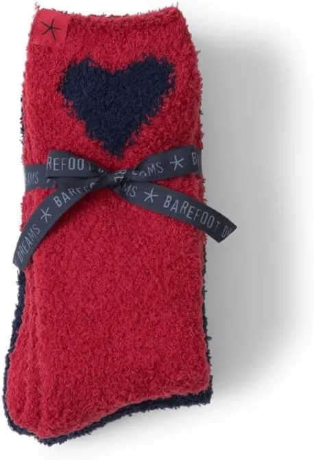 Barefoot Dreams Women's CozyChic Heart Print Sock Set