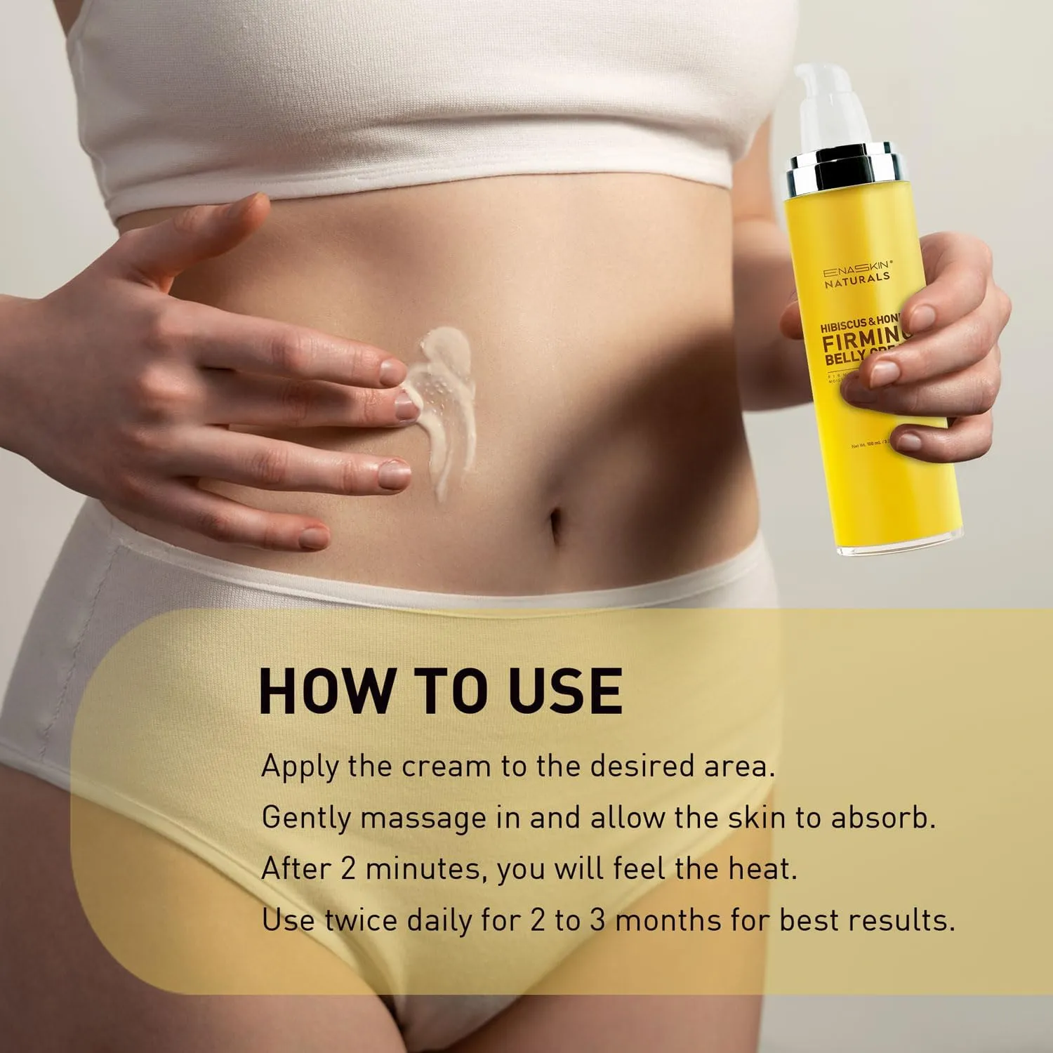 Belly Firming Cream for Tightening & Cellulite – B Flat Skin Stretch & Moisturizing Lotion for Stomach, Thighs & Butt – Body Firmness for Women and Men - 100ML