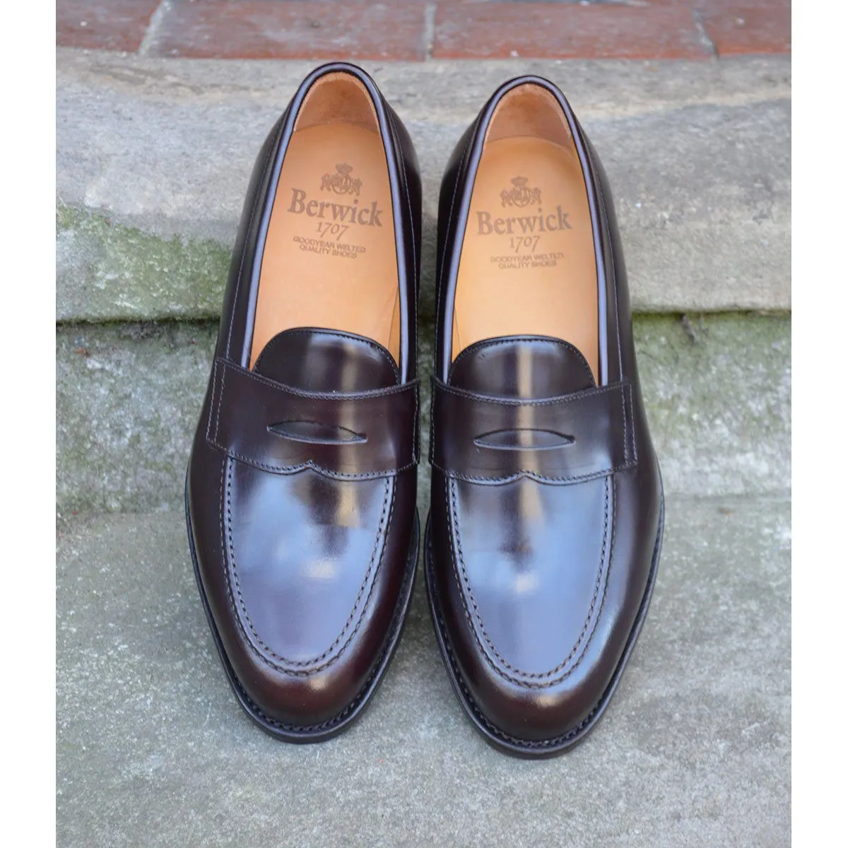 Berwick 1707 Penny Loafer (9628) Dark Brown Hi-Shine (Dainite)