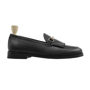 Bespoke Men's Black Calf Leather Loafer