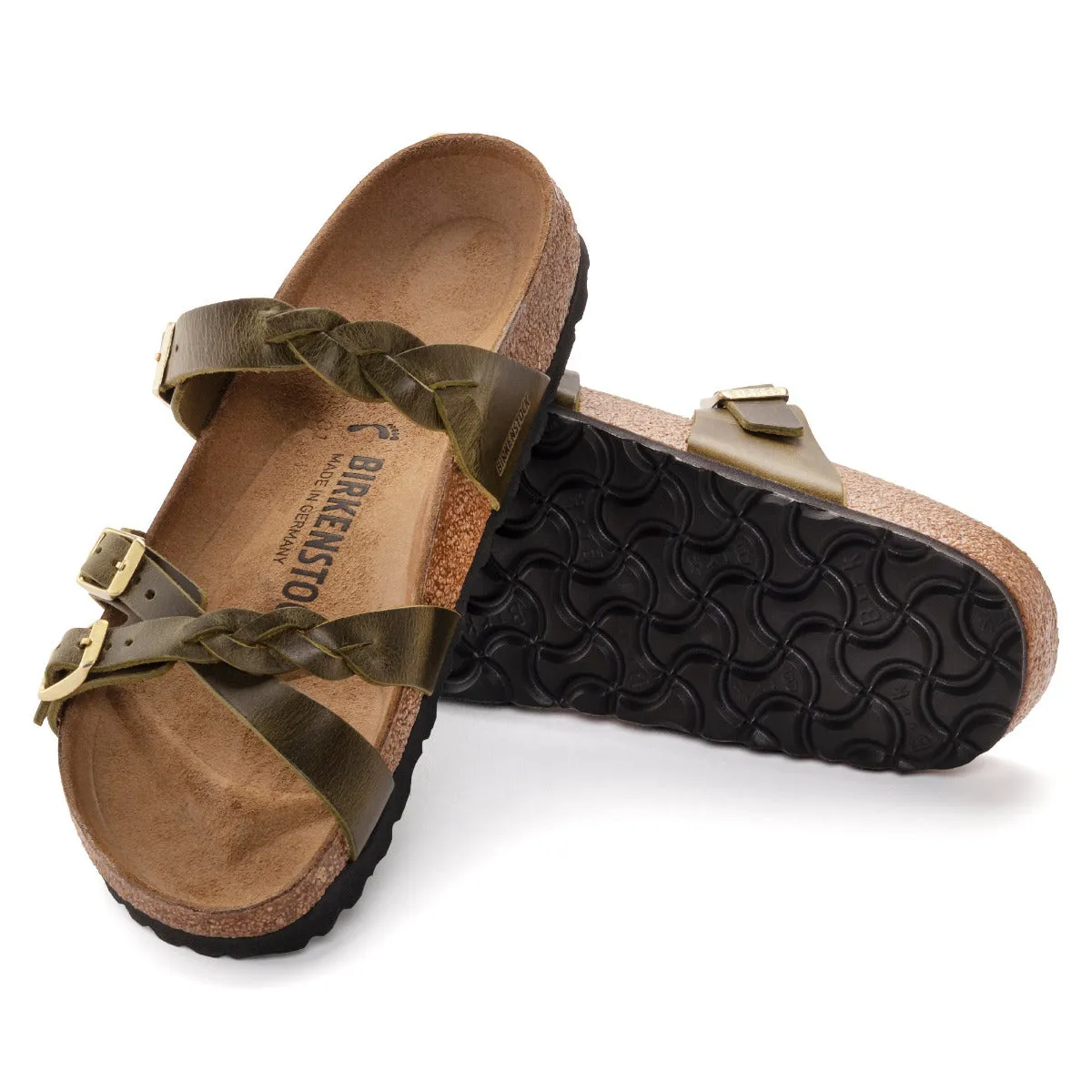 Birkenstock 1023959 Women's Franca Braid Olive Green
