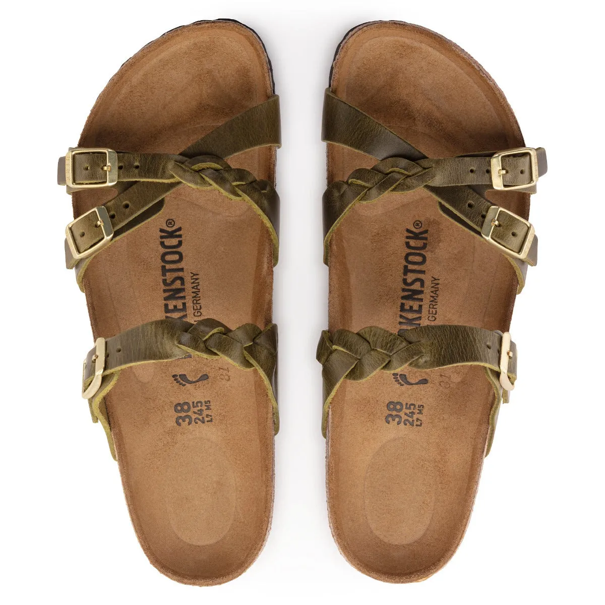 Birkenstock 1023959 Women's Franca Braid Olive Green